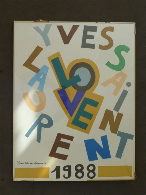 poster love yves saint laurent|Yves Saint Laurent Love 1988 .